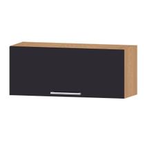 Armário Aéreo Ditália Aspen 1Pt Carv/Preto CD-203 Cozy Armário Aéreo Ditália Aspen 1Pt Carv/Preto CD-203 Cozy
