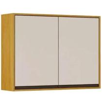 Armário Aéreo Eduarda 80cm 2 Portas Chf Cor Cinamomo Off White Armário Aéreo Eduarda 80cm 2 Portas Chf Cor Cinamomo Off White
