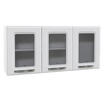 Armário Aéreo em Aço com 3 Portas com Vidro 120cm Esmeralda Plus Damulti Armário Aéreo em Aço com 3 Portas com Vidro 120cm Esmeralda Plus Damulti