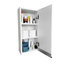 Armário Aéreo Estreito 30cm Para Banheiro Cozinha Lavanderia- Branco - EJV Shoop