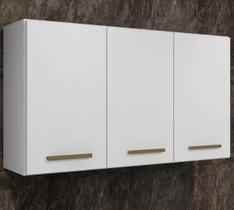 Armário Aéreo Etios 3 Portas Kaiki Móveis - Branco Armário Aéreo Etios 3 Portas Kaiki Móveis - Branco