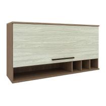 Armário Aéreo Evolution 1 PT Tannat e Legno Crema 120 cm