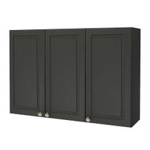 Armário Aéreo Firenze - 3 Portas 2 Prateleiras 120 cm - Indekes