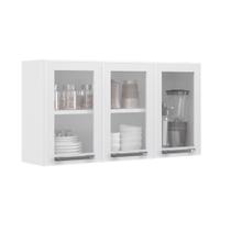 Armário Aéreo Florença 105cm com 3 Portas Branco Itatiaia