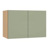 Armário Aéreo Geladeira 100% MDF 60 cm 2 Portas Lótus Carvalho/Verde Armário Aéreo Geladeira 100% MDF 60 cm 2 Portas Lótus Carvalho/Verde