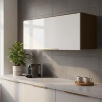 Armário Aéreo Geladeira Multiuso Cozinha Lavanderia 80cm Basculante Branco