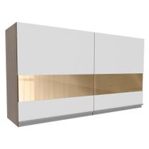 Armário Aéreo Glamy 120Cm 2 Portas com Vidro Rustic Madesa Armário Aéreo Glamy 120Cm 2 Portas com Vidro Rustic Madesa