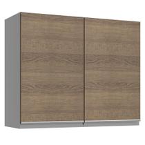 Armário Aéreo Glamy 80cm 2 Portas Rustic/Branco Madesa Armário Aéreo Glamy 80cm 2 Portas Rustic/Branco Madesa