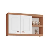 Armário Aéreo Grande Cozinha Jéssica New 100% MDF Tuboarte 2 Portas 2 Nichos