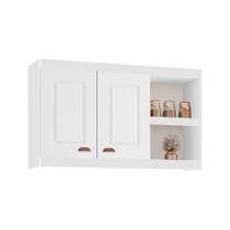 Armário Aéreo Grande Cozinha Jéssica New 100% MDF Tuboarte 2 Portas 2 Nichos