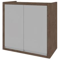 Armário Aéreo Indekes Stella 80cm 2 Portas - Noce/Off White