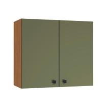 Armário Aéreo Kappesberg Pixel 2 Portas Canela/verde Frevo 80cm