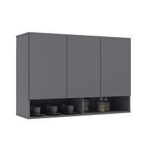 Armário Aéreo Line 3 Portas 90cm Cozinha Suspenso Supremo Paraná Milão