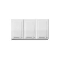 Armário Aéreo Luce 105 3 Portas Aço Giratória Branco Itatiaia