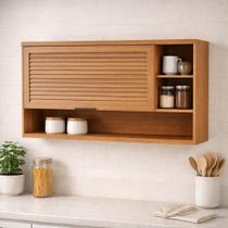Armário Aéreo Macadâmia 1 Porta 120cm Telasul com Nicho