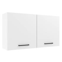 Armário Aéreo Madesa Agata 120 Cm 2 Portas - Branco Branco Armário Aéreo Madesa Agata 120 Cm 2 Portas - Branco Branco