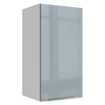 Armário Aéreo Madesa Lux 35cm 1 Porta Branco Cinza Armário Aéreo Madesa Lux 35cm 1 Porta Branco Cinza