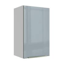 Armário Aéreo Madesa Lux 40 cm 1 Porta - Branco/Cinza Armário Aéreo Madesa Lux 40 cm 1 Porta - Branco/Cinza
