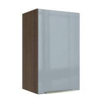 Armário Aéreo Madesa Lux 40 cm 1 Porta - Rustic/Cinza Armário Aéreo Madesa Lux 40 cm 1 Porta - Rustic/Cinza