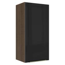 Armário Aéreo Madesa Lux 40 x 83 cm 1 Porta - Rustic/Preto Armário Aéreo Madesa Lux 40 x 83 cm 1 Porta - Rustic/Preto