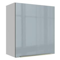 Armário Aéreo Madesa Lux 60cm 1 Porta Branco Cinza