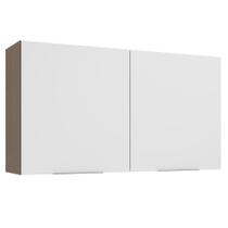Armário Aéreo Madesa Stella 120 cm 2 Portas - Rustic/Branco Armário Aéreo Madesa Stella 120 cm 2 Portas - Rustic/Branco