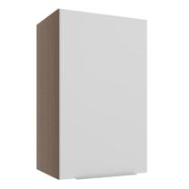 Armário Aéreo Madesa Stella 40 cm 1 Porta - Rustic/Branco Armário Aéreo Madesa Stella 40 cm 1 Porta - Rustic/Branco