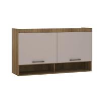 Armário Aéreo Maleiro 145cm 2 Portas Paris Avelã/Cinammon
