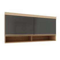 Armário Aéreo Maleiro Modulado 2 Portas com Nicho 165cm Mônaco Luciane Móveis Armário Aéreo Maleiro Modulado 2 Portas com Nicho 165cm Mônaco Luciane Móveis