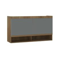 Armário Aéreo Maleiro Modulado 2 Pts 145cm Veneza Luciane Mó Avelã Pf/cinza Supremo Pf Armário Aéreo Maleiro Modulado 2 Pts 145cm Veneza Luciane Mó Avelã Pf/cinza Supremo Pf