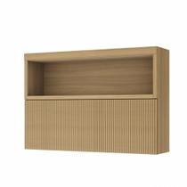 Armário Aéreo Marquesa Com Nincho 12 Cm 1 Porta Canelado Nature Armário Aéreo Marquesa Com Nincho 12 Cm 1 Porta Canelado Nature