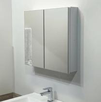 Armário Aéreo MDF 60cm Banheiro Com Espelho Montado COM FUNDO Armário Aéreo MDF 60cm Banheiro Com Espelho Montado COM FUNDO