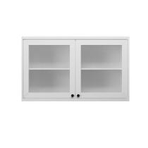 Armário Aéreo MDF Herval Viana, com Vidro, 2 Portas, Branco Ártico, 120 cm Armário Aéreo MDF Herval Viana, com Vidro, 2 Portas, Branco Ártico, 120 cm