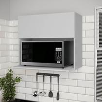 Armário Aéreo Microondas 70cm Nara CabeCasa MadeiraOriginals Cinza Armário Aéreo Microondas 70cm Nara CabeCasa MadeiraOriginals Cinza