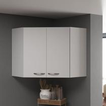 Armário Aéreo Modulado De Canto Fidelitá Viena 75 Cm 2 Portas Branco