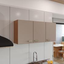 Armário Aéreo Modulado Fidelitá Mariana 120cm 3 Portas Freijó/Camurça Armário Aéreo Modulado Fidelitá Mariana 120cm 3 Portas Freijó/Camurça