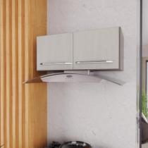 Armário Aéreo Modulado Para Geladeira Fidelitá Paris 70 Cm 2 Portas Nogal/Salinas Armário Aéreo Modulado Para Geladeira Fidelitá Paris 70 Cm 2 Portas Nogal/Salinas