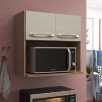 Armário Aéreo Modulado Para Microondas Fidelitá Paris 70 Cm 2 Portas Nogal/Salinas