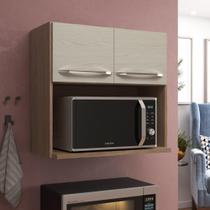 Armário Aéreo Modulado Para Microondas Fidelitá Paris 70 Cm 2 Portas Nogal/Salinas