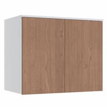 Armário Aéreo Modulado Requinte com 2 Portas - Branco Line/Macadâmia Armário Aéreo Modulado Requinte com 2 Portas - Branco Line/Macadâmia