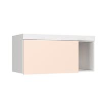 Armário Aéreo Modulado Solteiro 1 Porta Infinity Branco/Line/Blush Armário Aéreo Modulado Solteiro 1 Porta Infinity Branco/Line/Blush