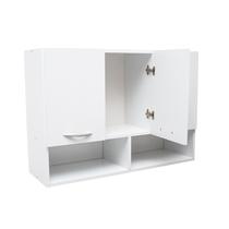 Armário Aéreo Multiuso 87x27x61cm Cozinha Lavanderia Branco