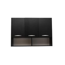 Armário Aéreo Multiuso 87x27x61cm Cozinha Lavanderia Preto