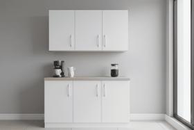 Armário Aéreo Multiuso 90cm 3 Portas MDF Branco