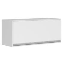 Armário Aéreo Multiuso Geladeira Lux 70cm 100% MDF 01 Porta Basculante Branco - Desk Design