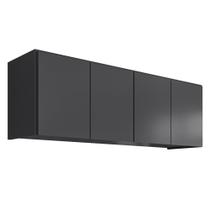 Armário Aéreo Multiuso Lavanderia 118cm Monna Grafite Z34 - Mpozenato
