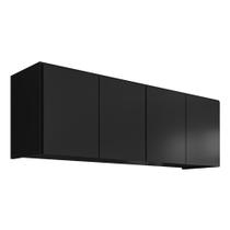 Armário Aéreo Multiuso Lavanderia 118cm Monna Preto Z34 - Mpozenato