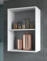 Armário Aéreo Multiuso Suspenso Lavanderia Prateleira 40cm Módulo Prateleira Gabinete Nicho Parede 1 Porta Cozinha Banheiro Compacto Móveis Paraná