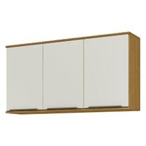 Armário Aéreo MX Móveis Verace 120cm 3 Portas Off White Armário Aéreo MX Móveis Verace 120cm 3 Portas Off White