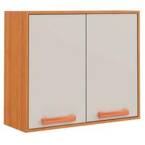 Armário Aéreo Napoles 80cm 2 Portas Itatiaia Cor Cinamomo Off White Armário Aéreo Napoles 80cm 2 Portas Itatiaia Cor Cinamomo Off White